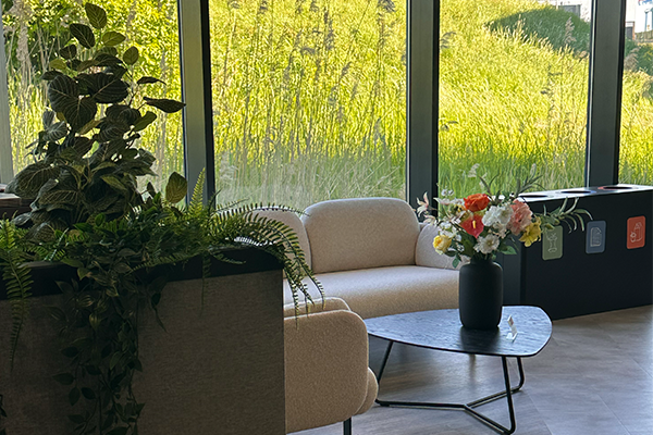plantenbak voor kantoor bekijken in showroom Officetopper Raamsdonksveer