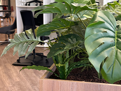 kunstplanten in kantoorplantenbak, Officetopper
