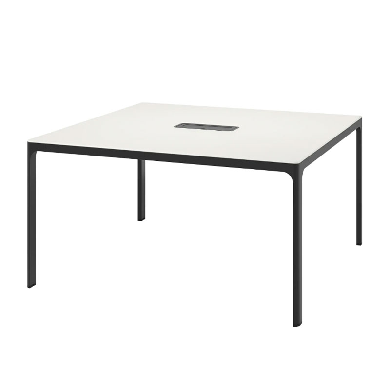 mogelijkheid charme Berri Gebruikte vergadertafel Ikea Bekant wit met zwart